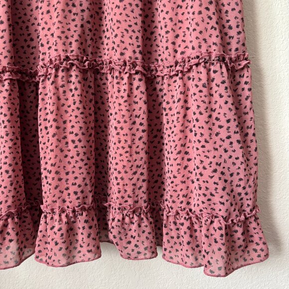 A Beautiful Soul Dot Printed Ruffle Trim Flattering Mini Dress - Picture 6 of 11